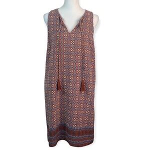 Fleur Bleue Split Front Sleeveless Shirt Dress-  NWT